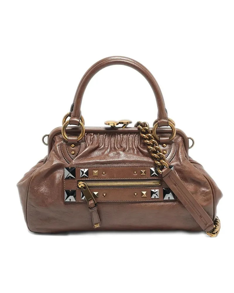 Marc Jacobs Stam Schultertasche mit Nieten - Braun Braun
