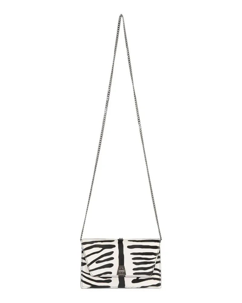 Akris Kleine Anouk Clutch mit Zebra-Print - Schwarz Schwarz