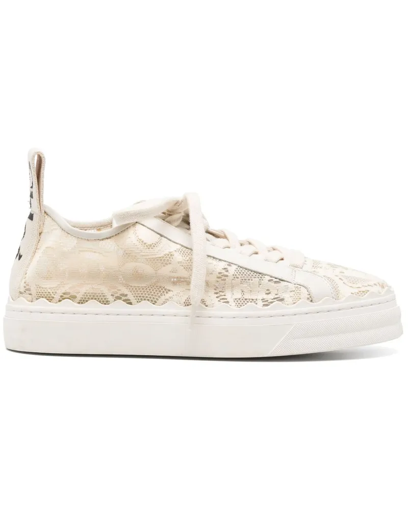 Chloé Lauren' Sneakers mit Spitzendetail - Nude Nude