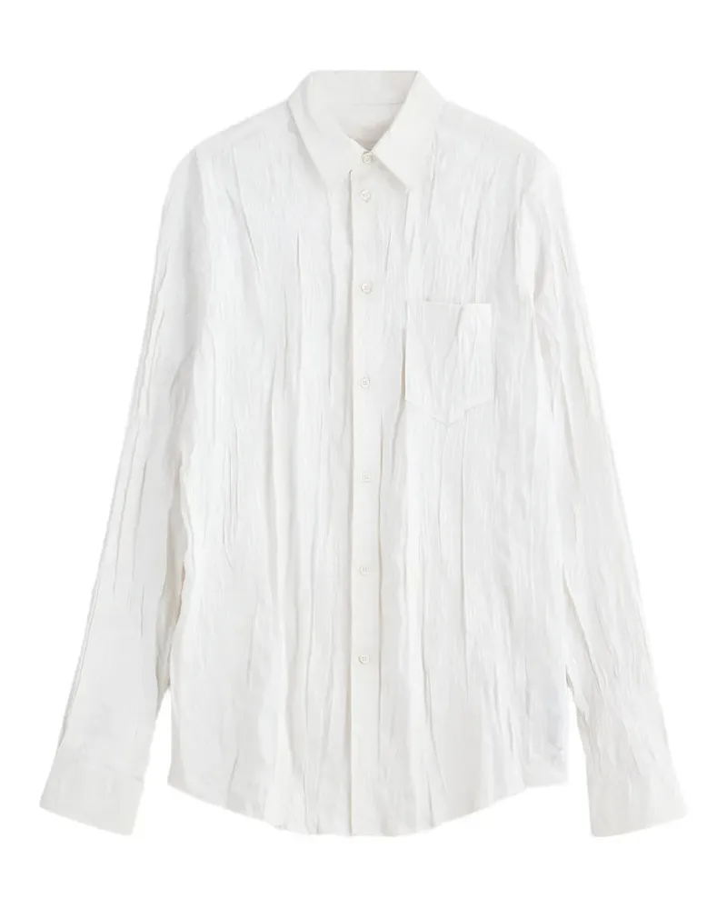 Maison Margiela Bianchetto Hemd mit Knitteroptik - Weiß Weiß