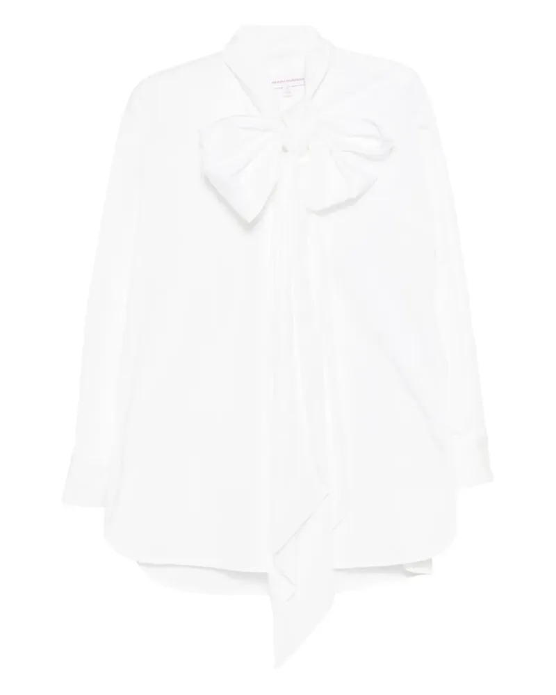 Carolina Herrera New York Bluse mit Schleifendetail - Weiß Weiß