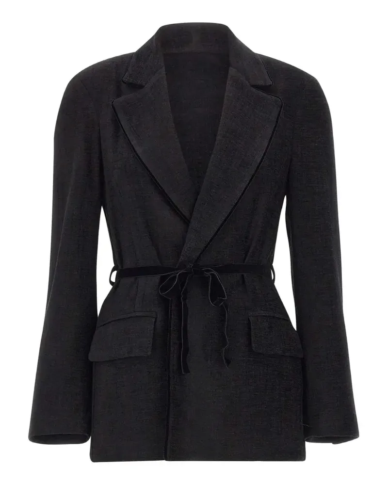 Kaos belted suede-effect blazer - Schwarz Schwarz