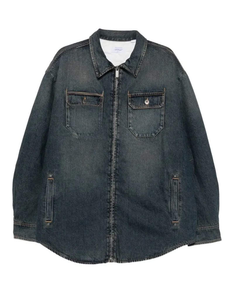OFF-WHITE zip-fastening shirt - Blau Blau