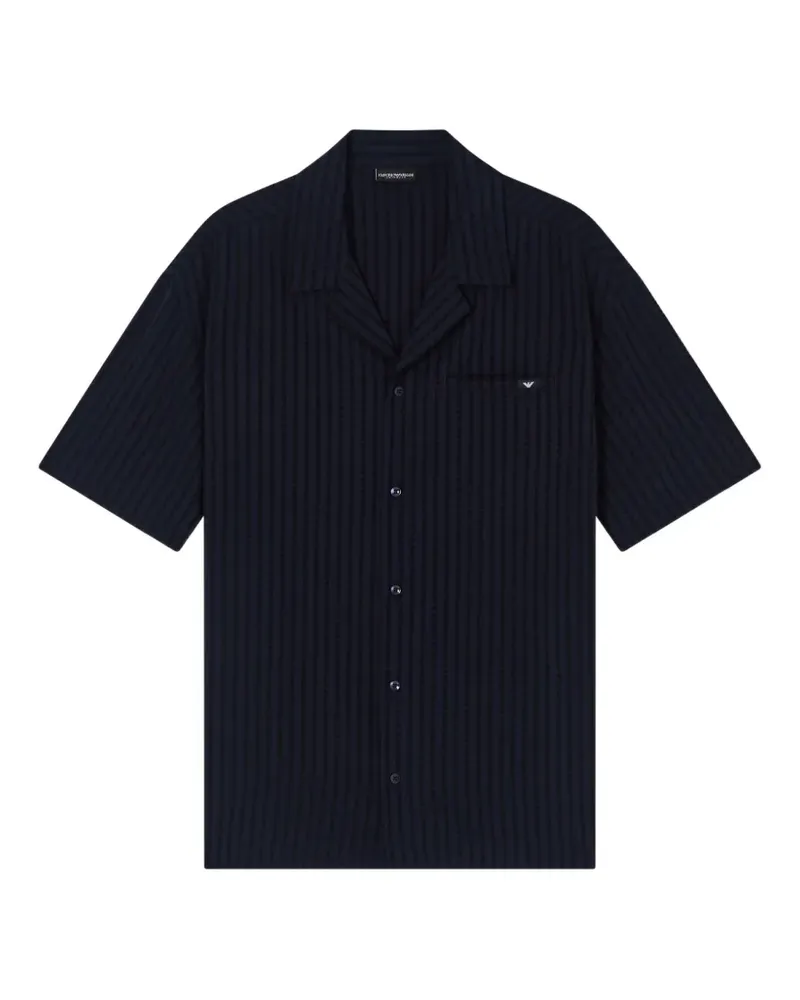 Emporio Armani Gestreiftes Hemd - Blau Blau