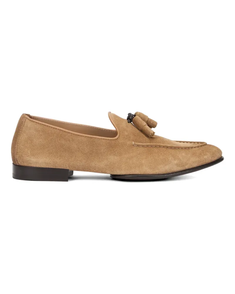 Doucal´s tassel-detail suede loafers - Nude Nude
