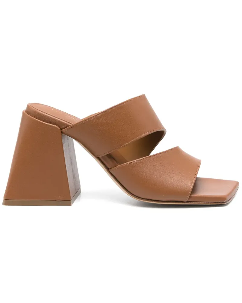 Vic Matié Sandalen aus Leder 100mm - Braun Braun