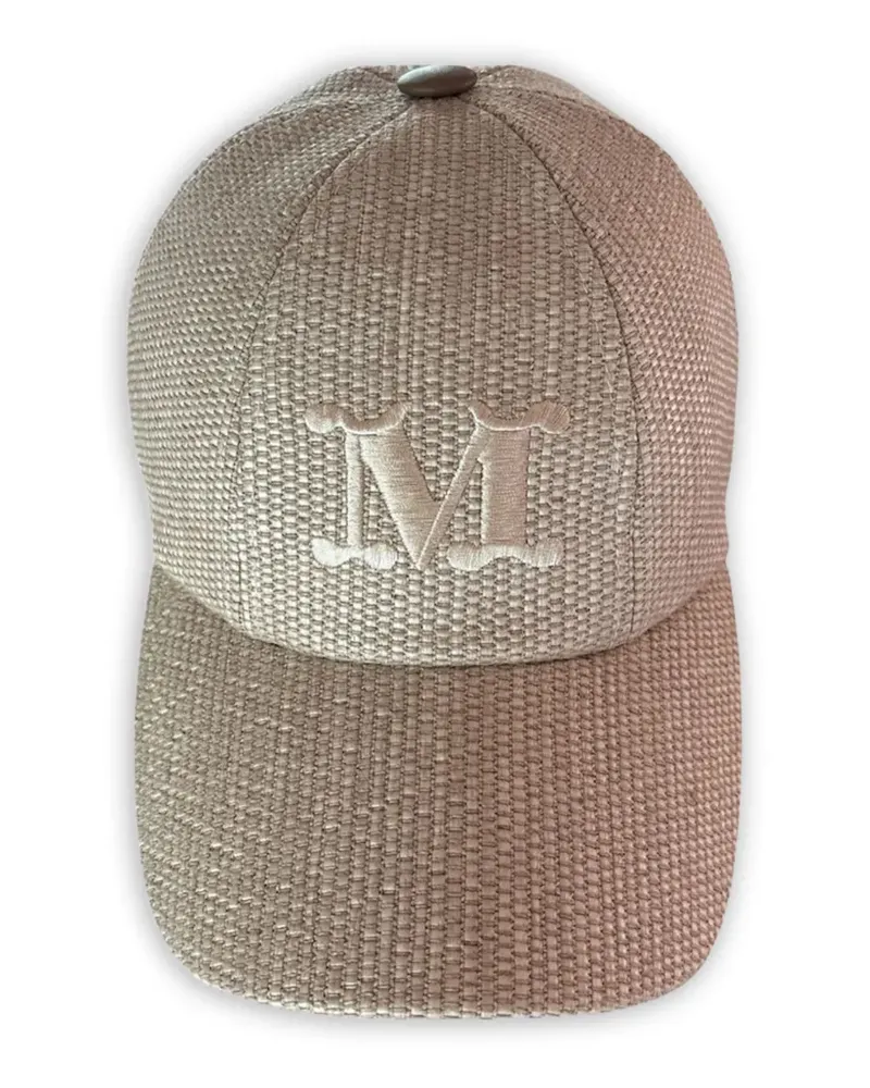 Max Mara Ice M logo-embroidered woven baseball cap - Nude Nude