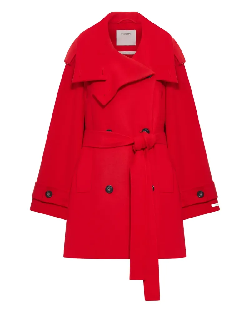 SPORTMAX Trenchcoat mit Gürtel - Rot Rot