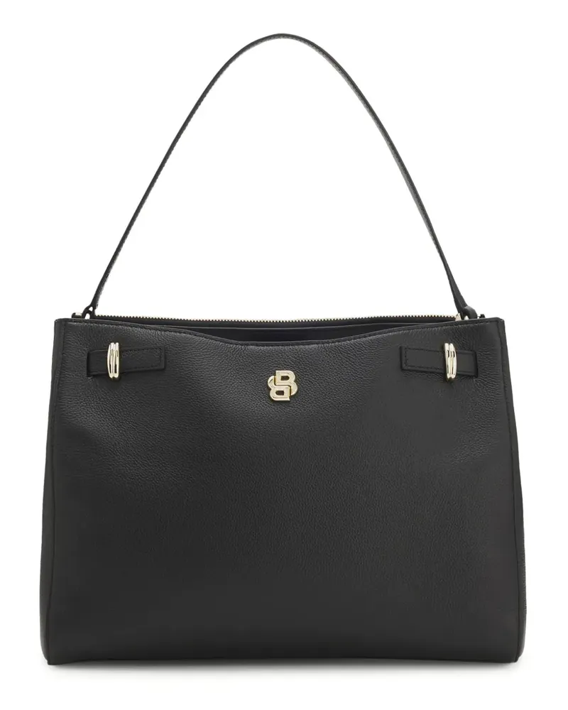 HUGO BOSS Shopper mit Logo-Schild - Schwarz Schwarz