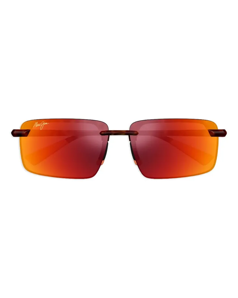Maui Jim Laulima Sonnenbrille mit eckigem Gestell - Braun Braun