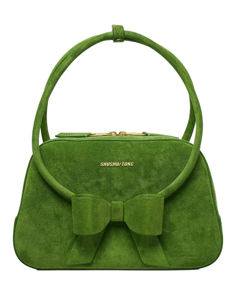 SHUSHU/TONG bow-detail ring-handle shoulder bag - Grün Grün