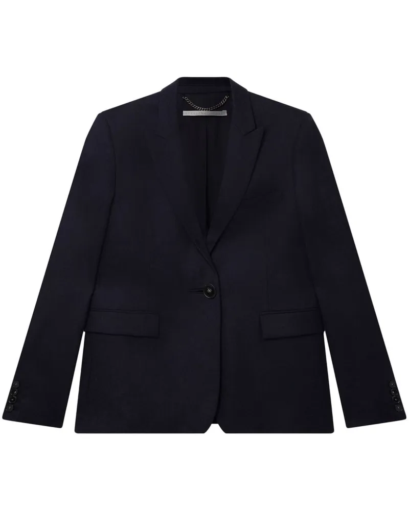 Stella McCartney Einreihiger Flanellblazer - Blau Blau