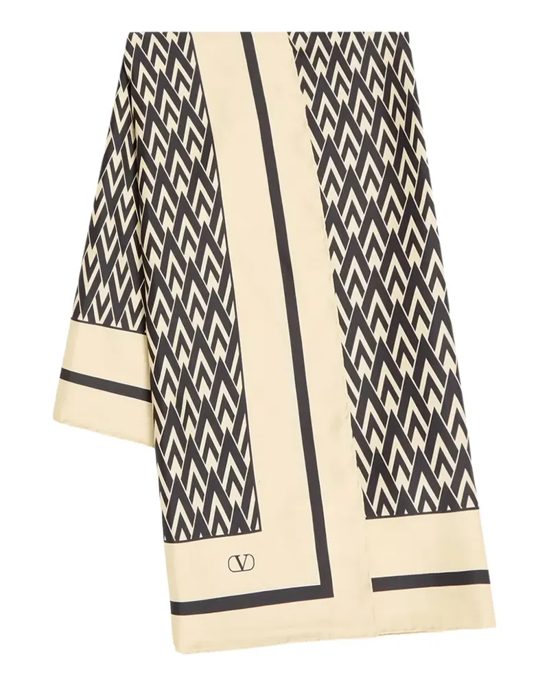 Valentino Garavani Toute La V print scarf - Nude Nude