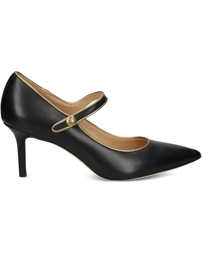 Ralph Lauren Lanette Pumps mit Knöpfen 70mm - Schwarz Schwarz