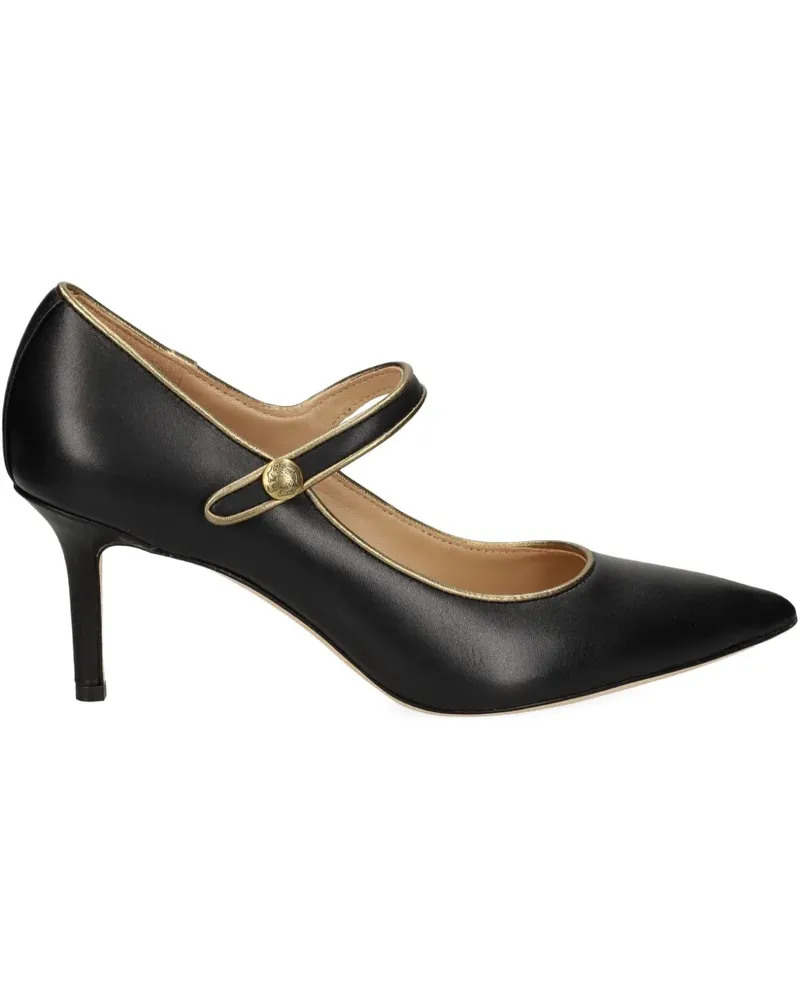 Ralph Lauren Lanette Pumps mit Knöpfen 70mm - Schwarz Schwarz