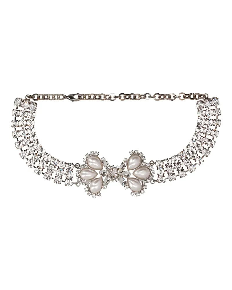 Alessandra Rich faux-pearl necklace - Silber Silber