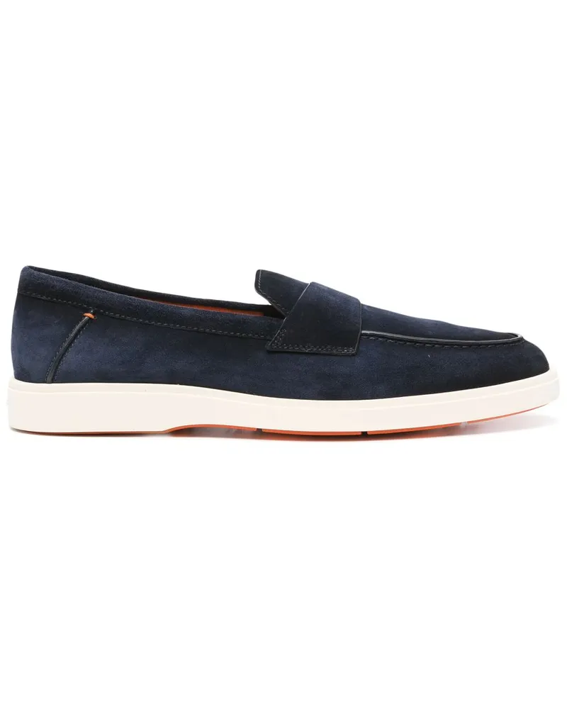 Santoni Loafer aus Wildleder - Blau Blau