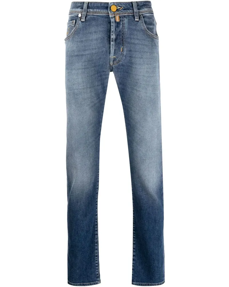 Jacob Cohën Gerade Slim-Fit-Jeans - Blau Blau