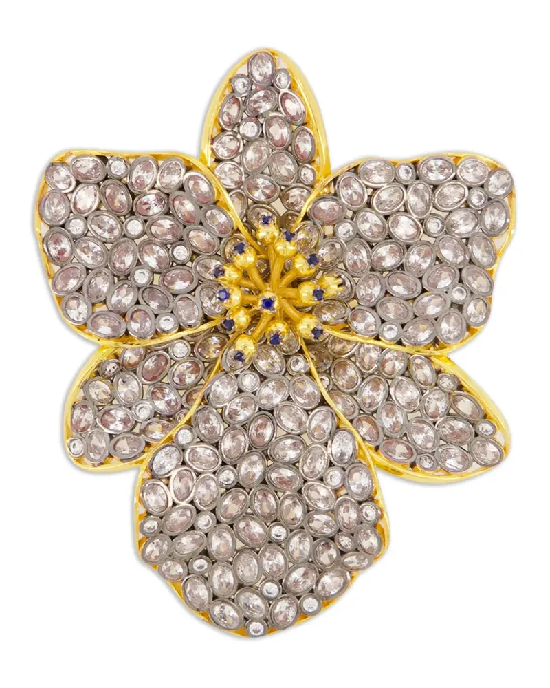 Begüm Khan zirconia orchid ring - Gold Gold