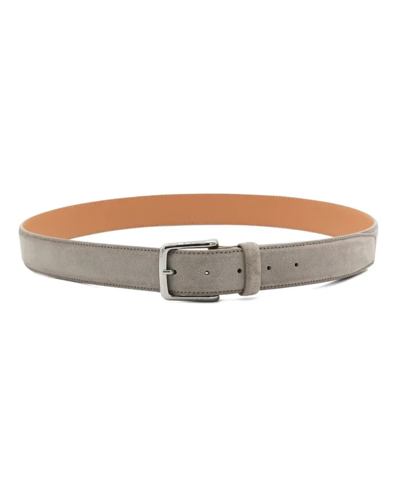 TOD'S suede buckle belt - Grau Grau