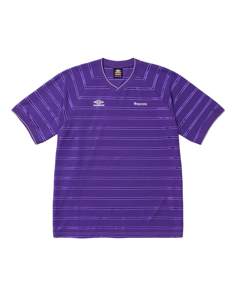 Supreme Being x Umbro® gestreifter "SS 25 - Purple" Fußballtrikot - Violett Violett