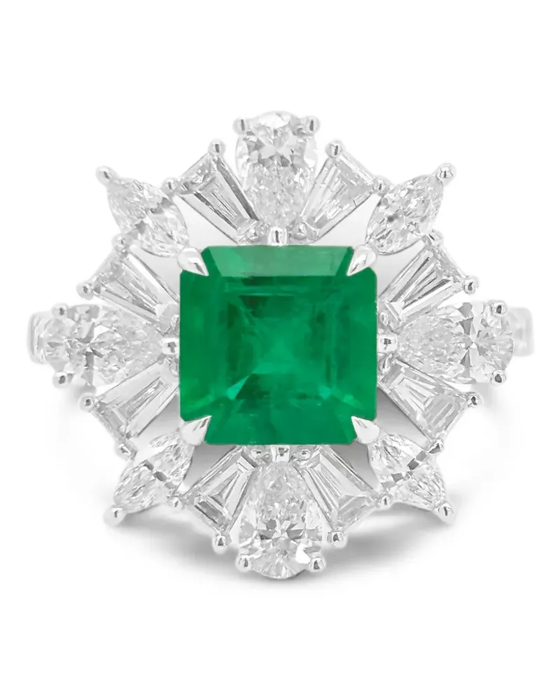 HYT Jewelry emerald and diamond ring - Silber Silber