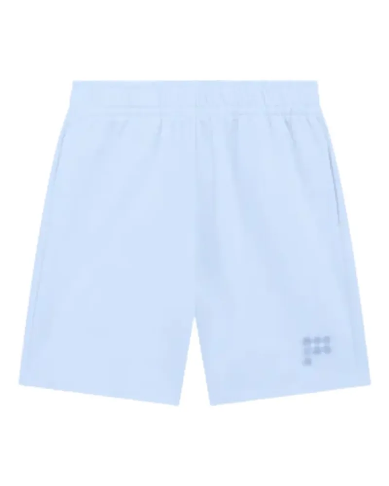PANGAIA logo-patch cotton shorts - Blau Blau