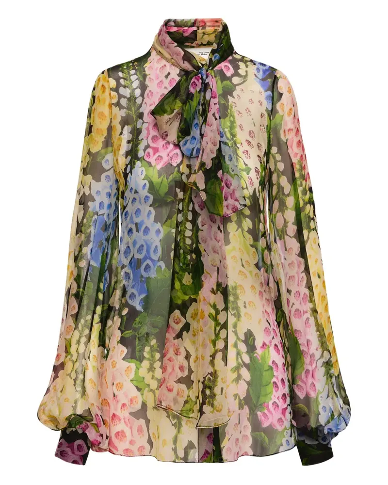 Oscar de la Renta Foxglove Bluse - Schwarz Schwarz