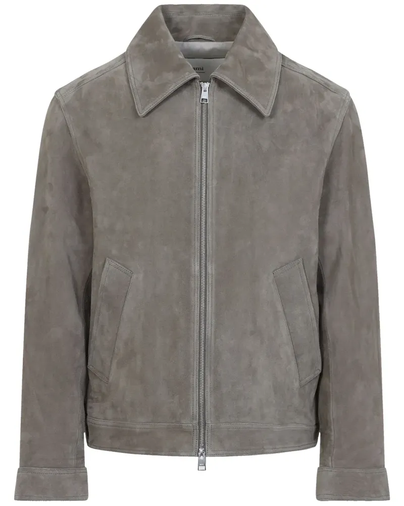 AMI Paris Jacke aus Wildleder - Grau Grau