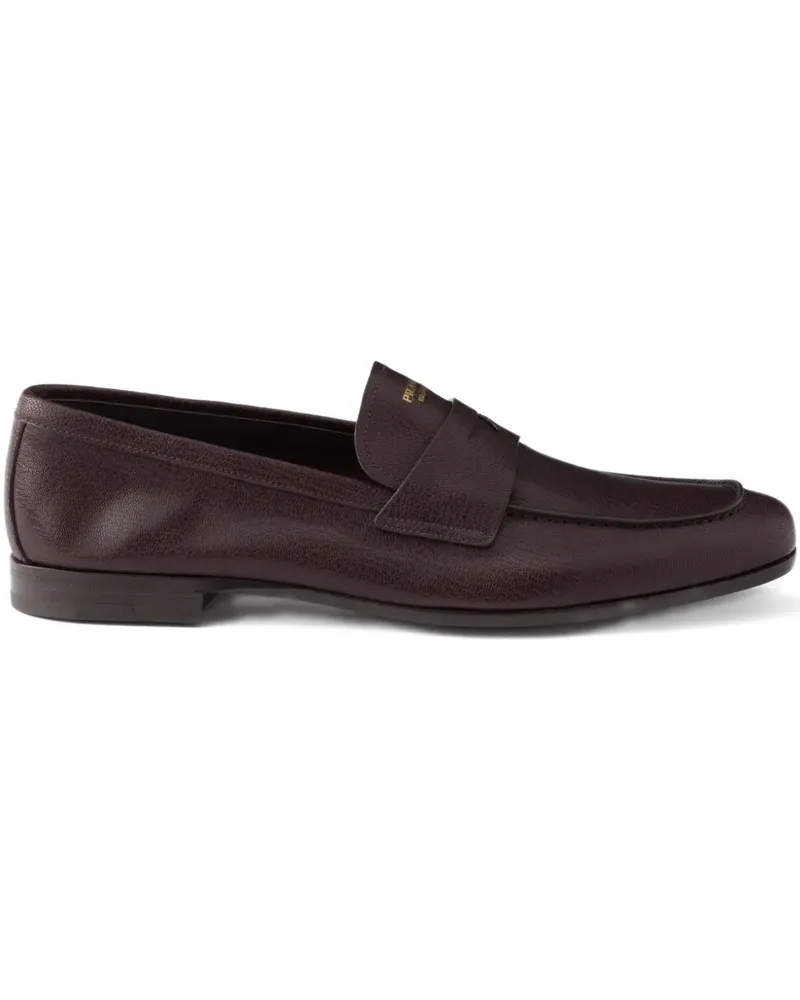 Prada Loafer mit Logo - Braun Braun