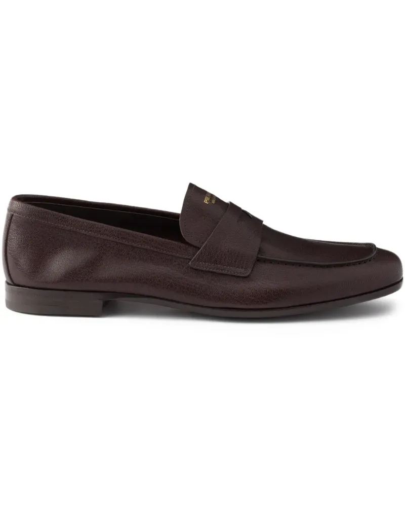 Prada Loafer mit Logo - Braun Braun