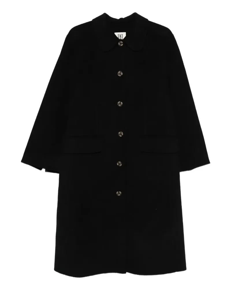 By Malene Birger Einreihiger Mantel mit rundem Kragen - Schwarz Schwarz