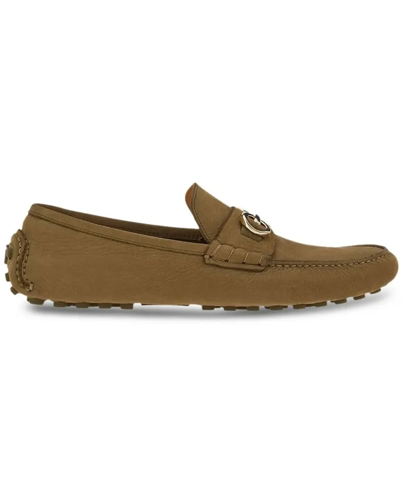 Ferragamo Loafer aus Wildleder - Grün Grün