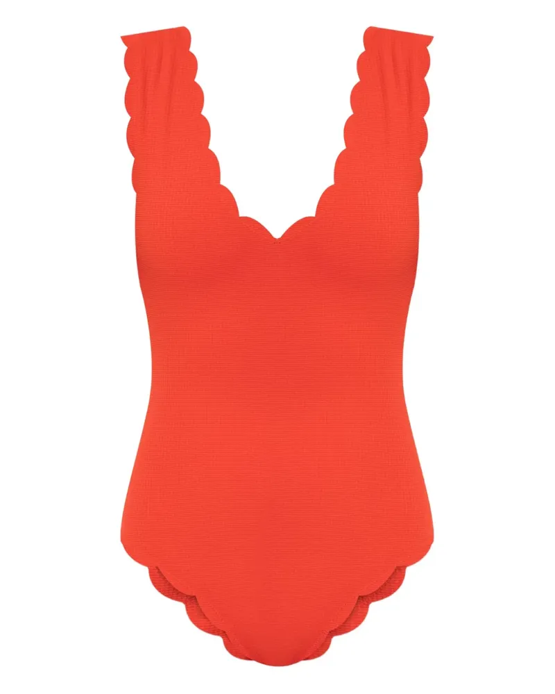 Marysia Charleston Badeanzug mit Wellensaum - Rot Rot
