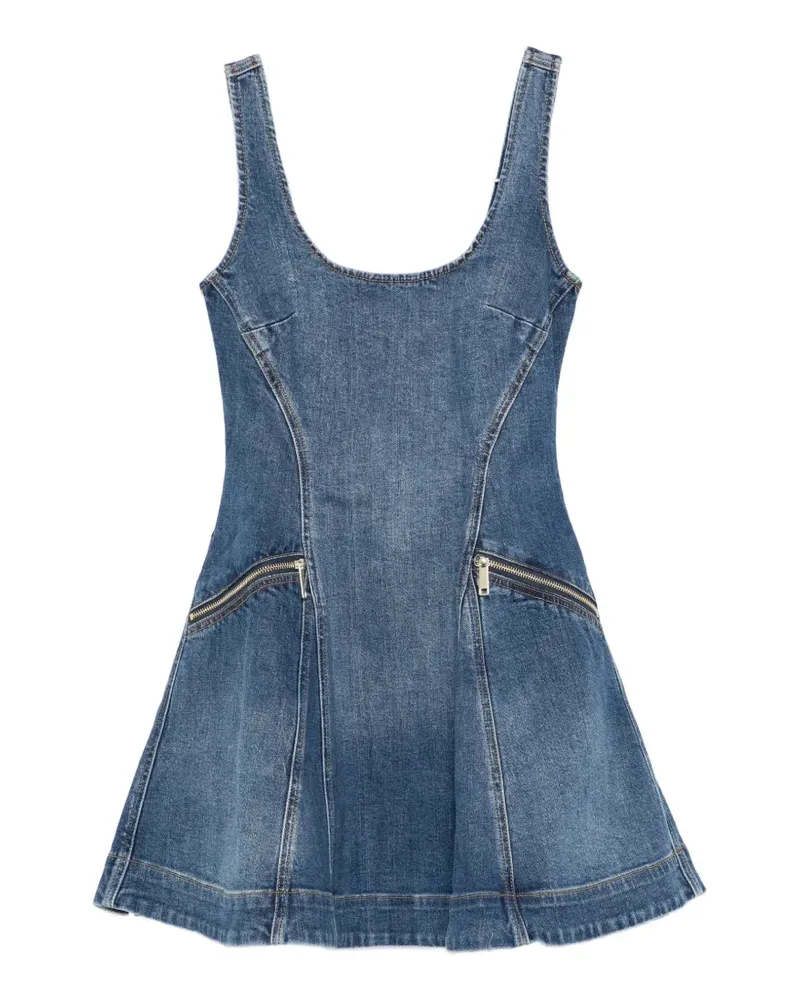 Self-Portrait ruffled mini dress - Blau Blau