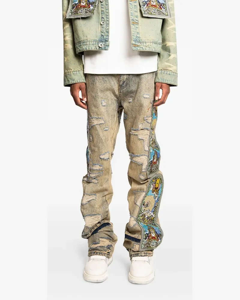 WHO DECIDES WAR Jeans im Distressed-Look - Nude Nude