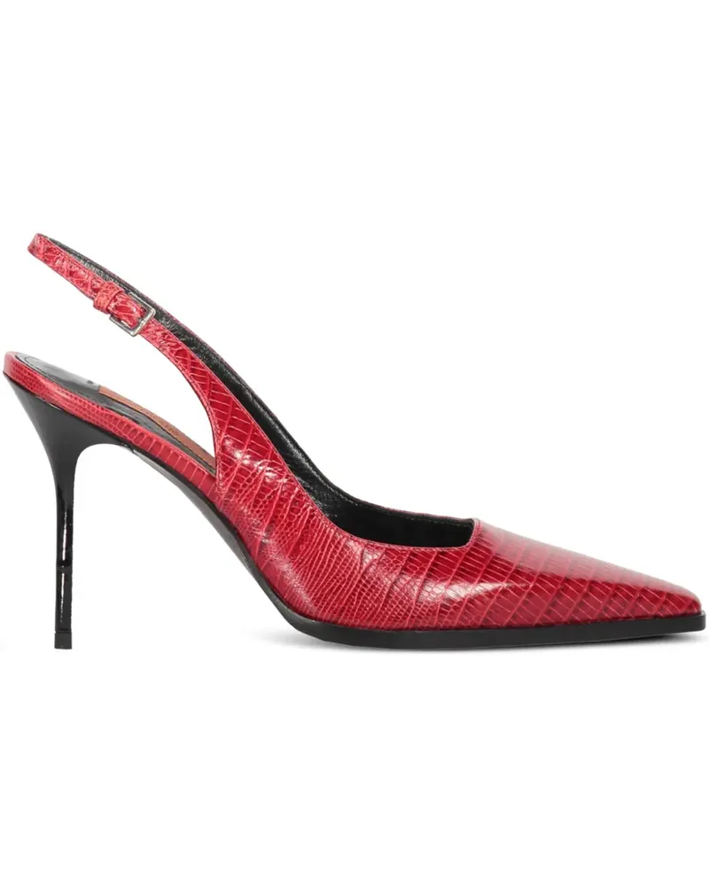 Missoni Slingback-Pumps mit Eidechsenleder-Print 90mm - Rot Rot