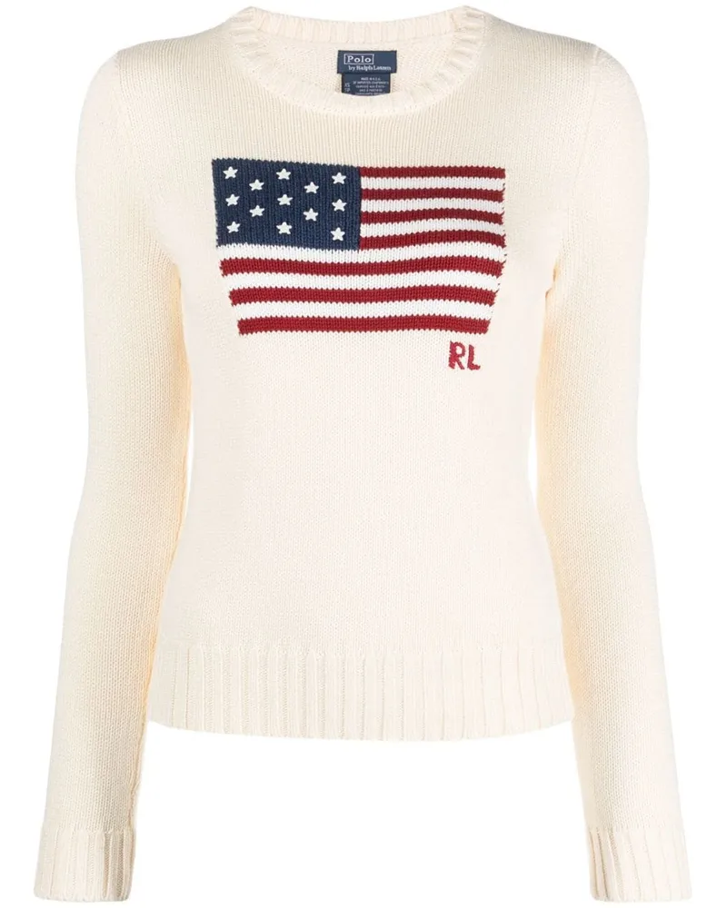 Ralph Lauren Intarsien-Pullover mit Blütenmuster - Nude Nude