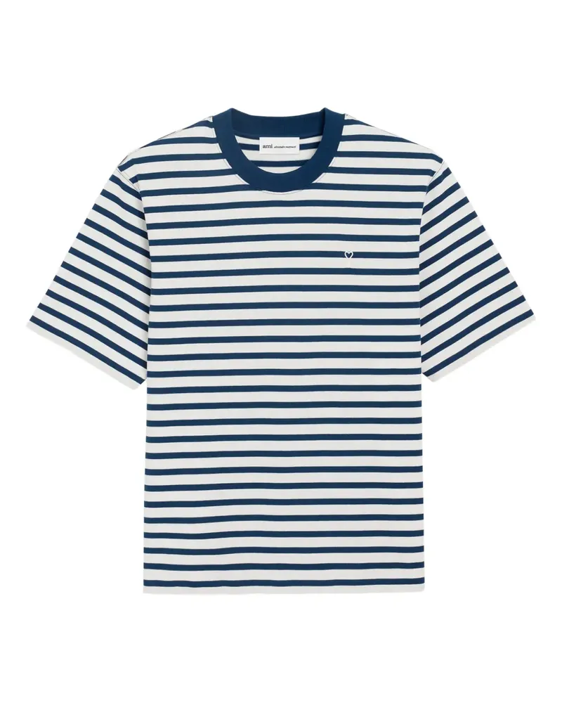 AMI Paris Ami de Coeur T-Shirt mit Patch - Weiß Weiß