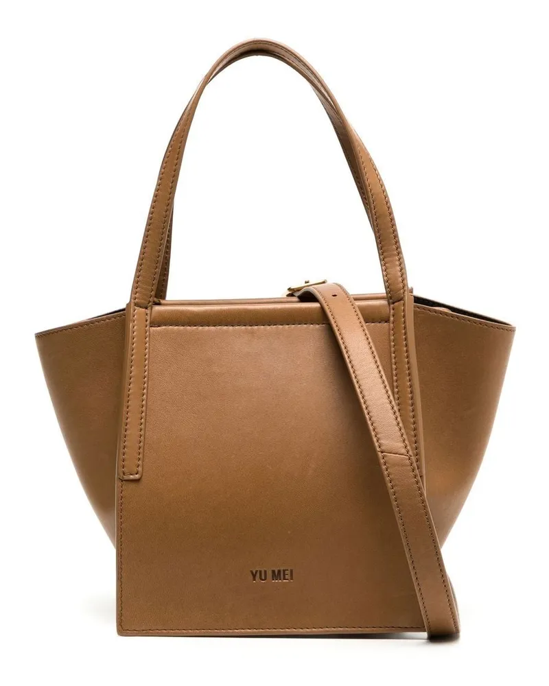 YU MEI Milly Mini-Handtasche aus Nappaleder Braun