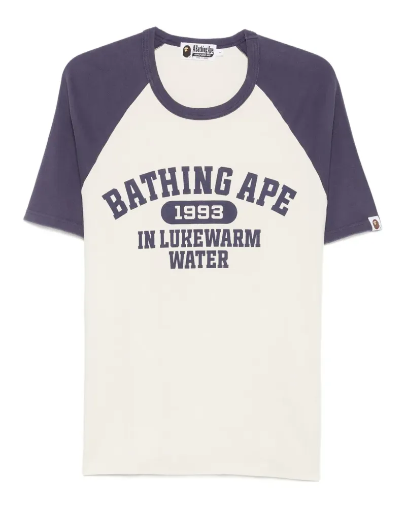 BAPE T-Shirt mit Raglanärmeln - Nude Nude