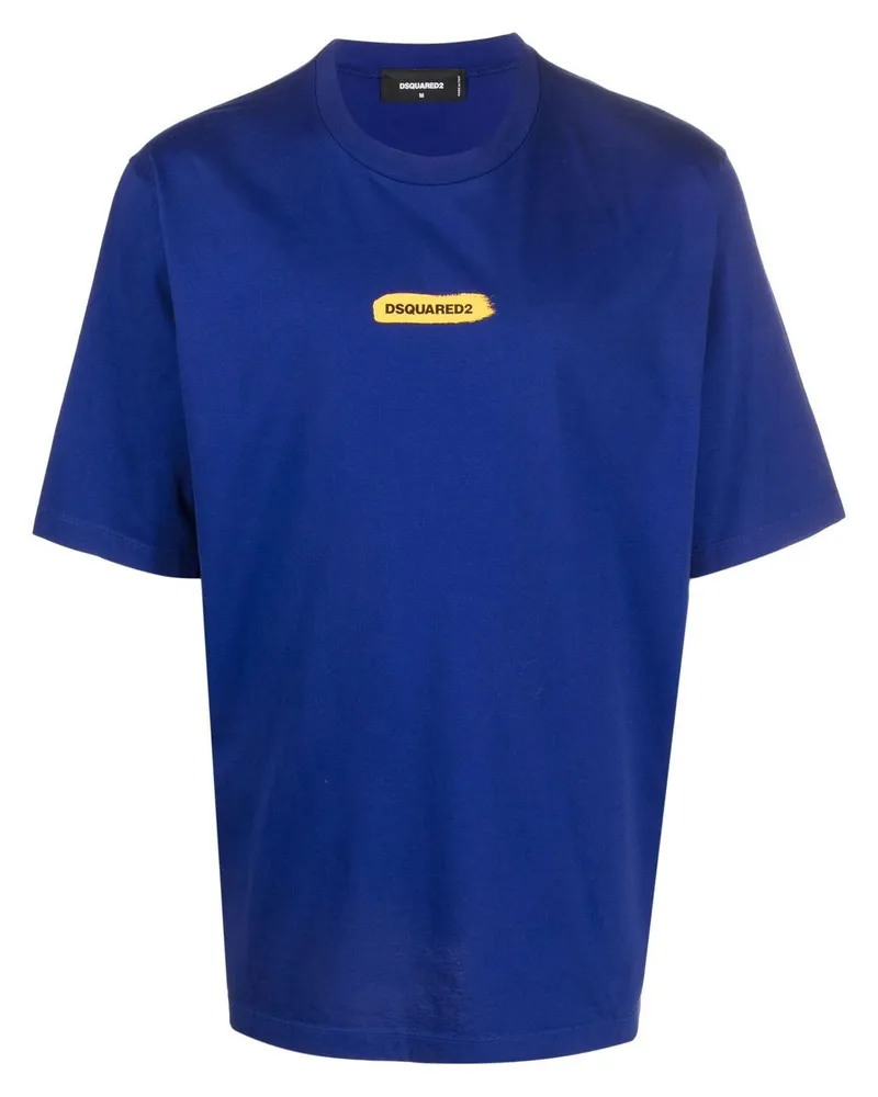 Dsquared2 T-Shirt mit Logo-Stempel - Blau Blau
