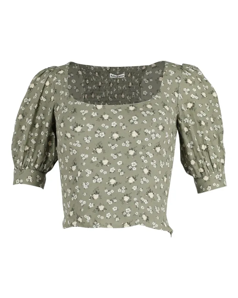 Reformation floral-print top - Grün Grün
