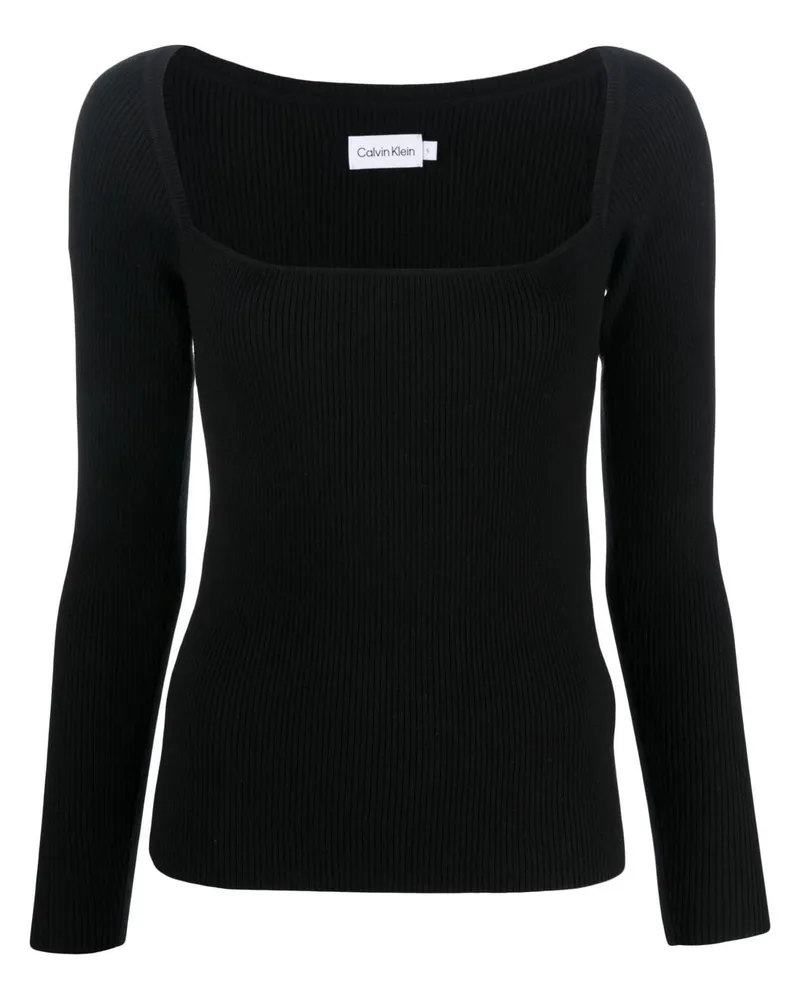 Calvin Klein Gestricktes Oberteil - Schwarz Schwarz