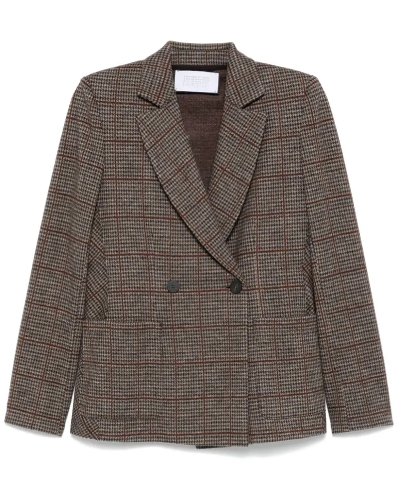 Harris Wharf London Blazer mit Hahnentrittmuster - Braun Braun