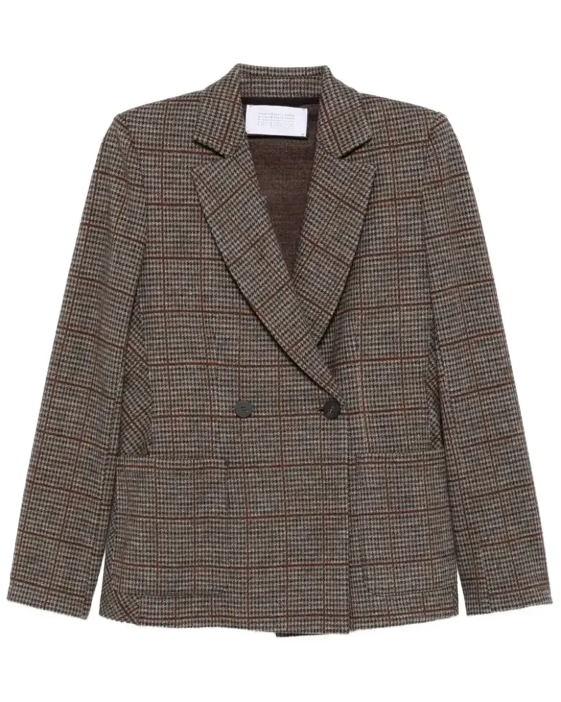Harris Wharf London Blazer mit Hahnentrittmuster - Braun Braun
