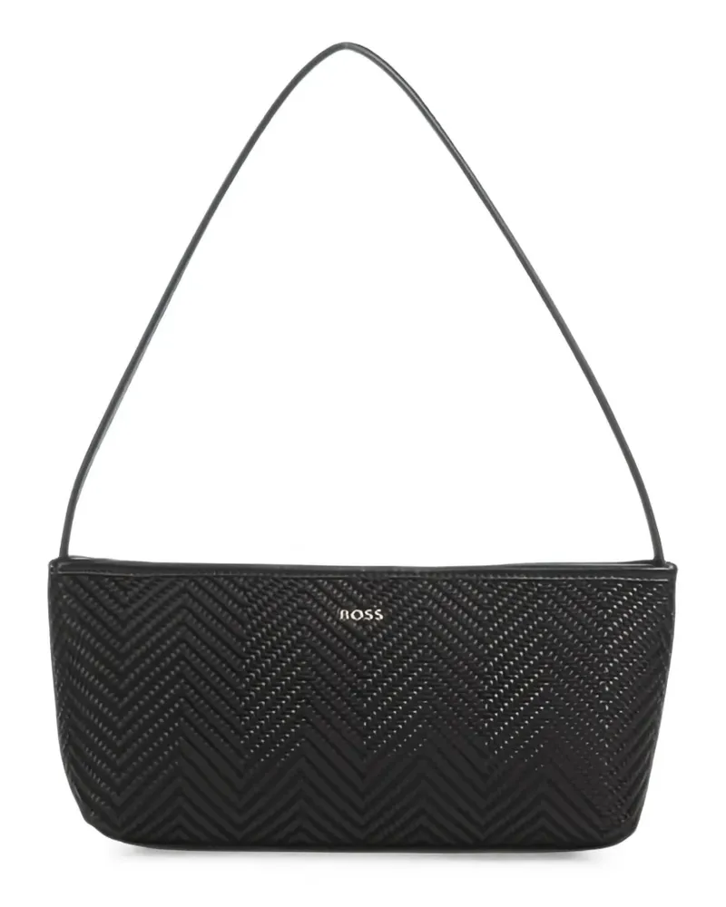 HUGO BOSS Sandy chevron leather shoulder bag - Braun Braun