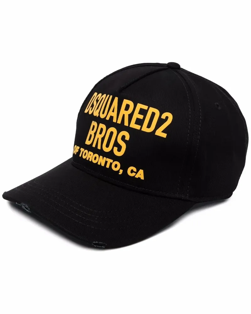 Dsquared2 Baseballkappe mit Logo-Stickerei - Schwarz Schwarz