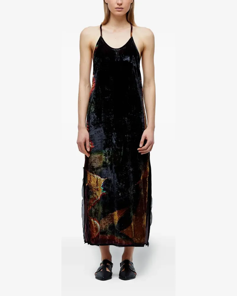 Osklen Kleid mit rundem Ausschnitt - Schwarz Schwarz