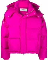 AMI Paris Gefütterte Ami de Coeur Jacke Rosa